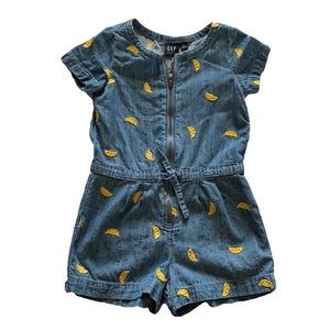 Denim Romper with Lemons by Gap